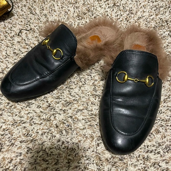 Gucci Princetown Mule with Fur - Picture 1 of 5
